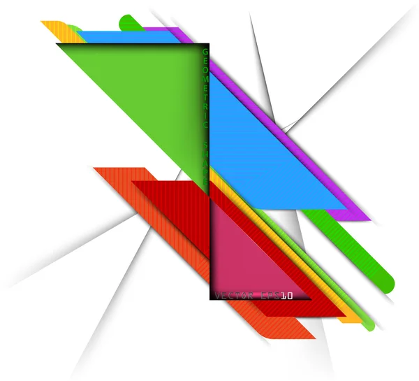 Forma de colores geométricos en un blanco — Archivo Imágenes Vectoriales