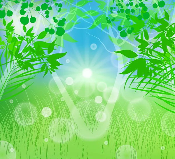 Spring time scene vector — Stock Vector