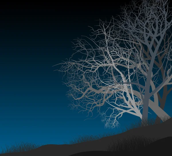 Nuit automne scène saisonnière — Image vectorielle