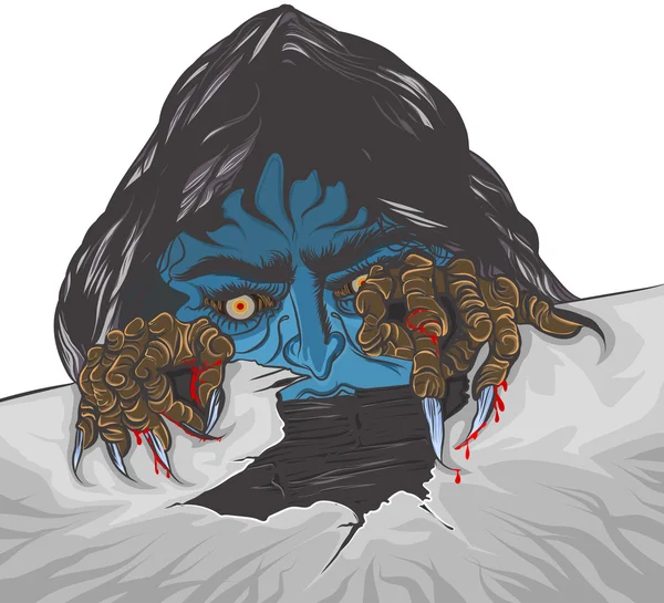 Zombie mano dibujo vector — Vector de stock