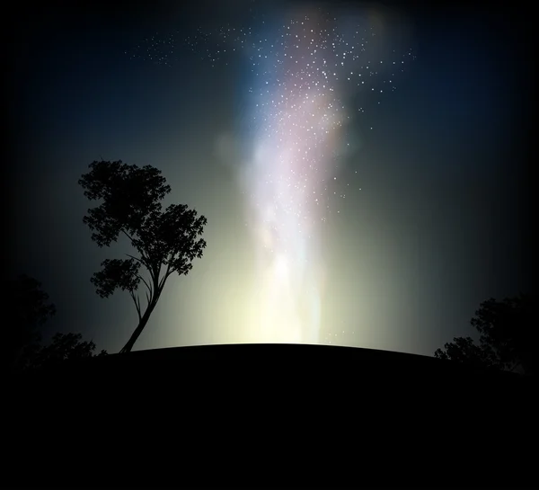夜の銀河 — ストックベクタ