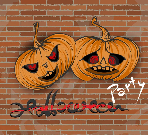 Fiesta de Halloween escena — Vector de stock