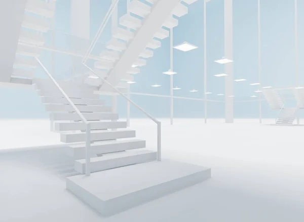 Büro Interieur Modell Rendering Architektur Tapete Hintergrund — Stockfoto