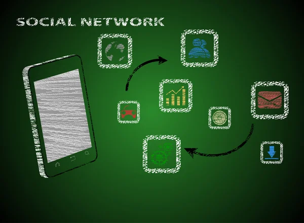 Teléfono inteligente — Vector de stock