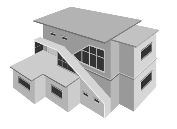 Huis stijlvol een — Stockvector