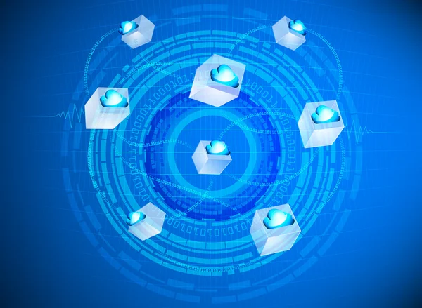 Wolk circuitnadering provider — Stockvector