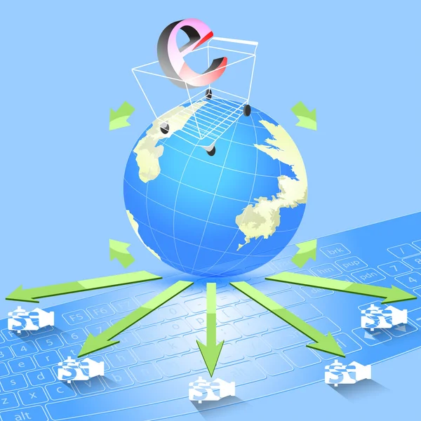 Conceptos de comercio electrónico — Archivo Imágenes Vectoriales