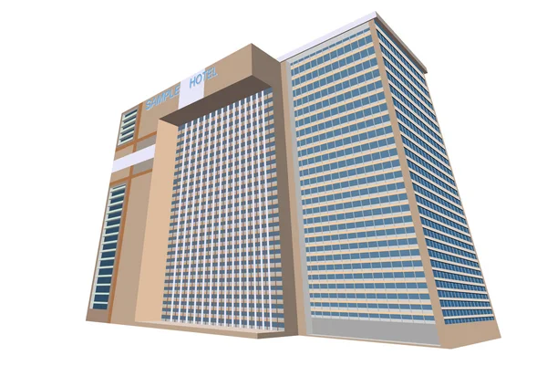 Sample hotel plaza — Stock Vector