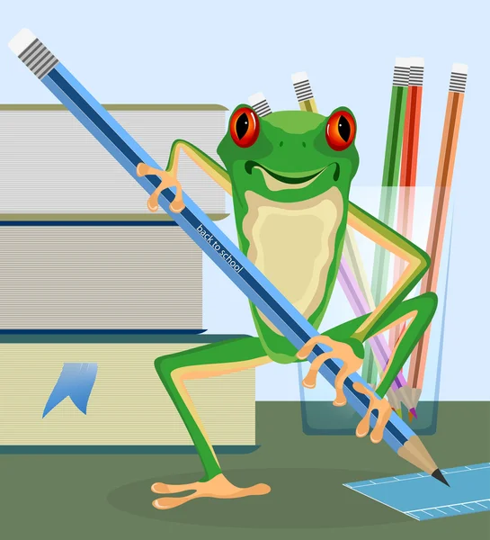 Tree frog leerling — Stockvector