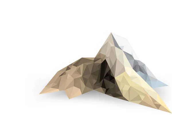 Low poly mountain — Stock Vector