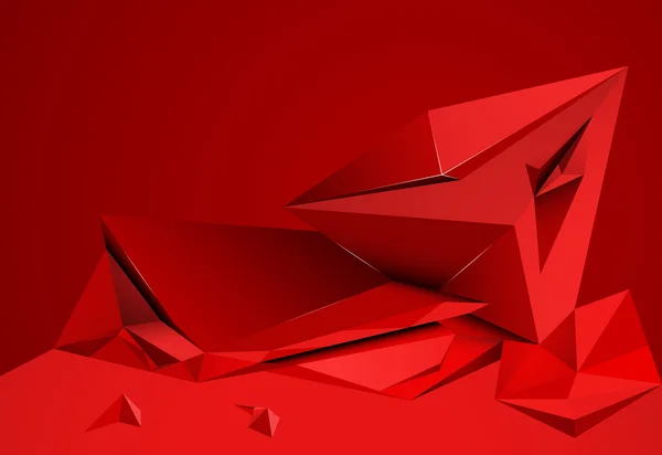 Forma abstracta color rojo — Vector de stock