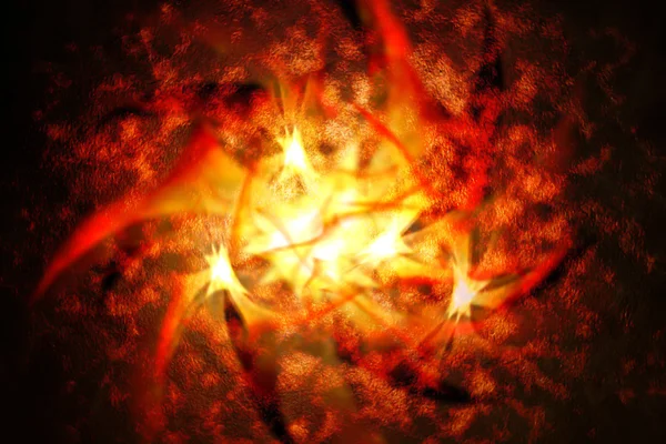 Işıltılı yangın sahnesi 