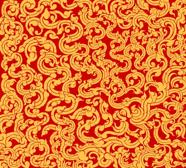 红色背景上的藤蔓式图案 — 图库矢量图片