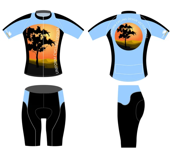 Design ciclistico uniforme — Vettoriale Stock