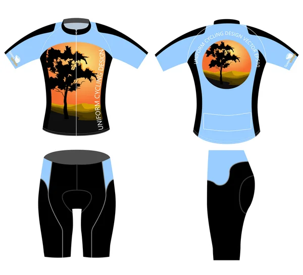 Diseño de ciclismo uniforme — Archivo Imágenes Vectoriales