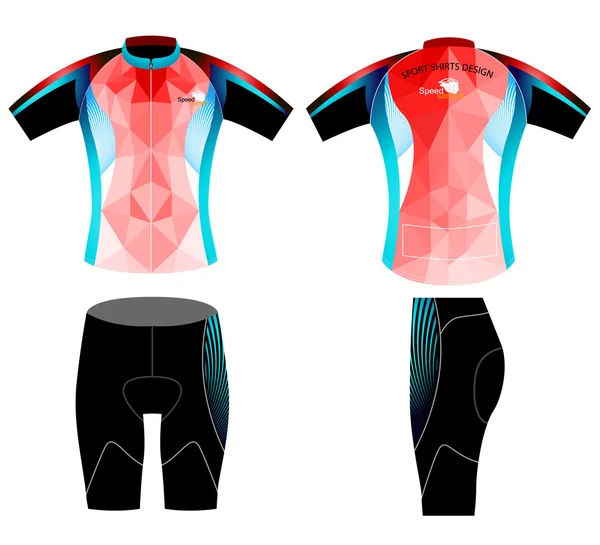 Дизайн спортивного одягу низький полімер — стоковий вектор