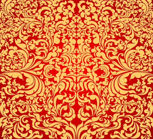 Escena de patrón de arte en rojo — Vector de stock