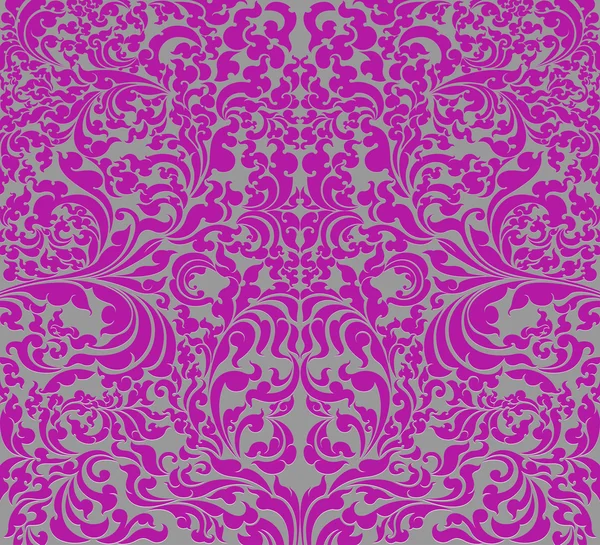 Purple floral art pattern — Stock Vector