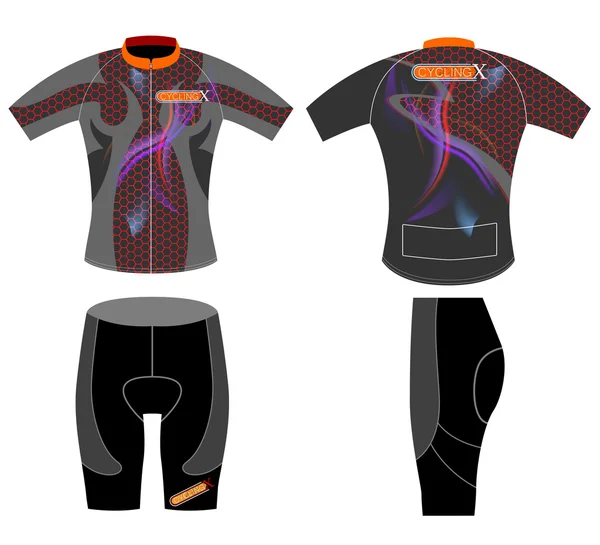 Projeto gráfico esporte t-shirt, ciclismo estilo colete —  Vetores de Stock