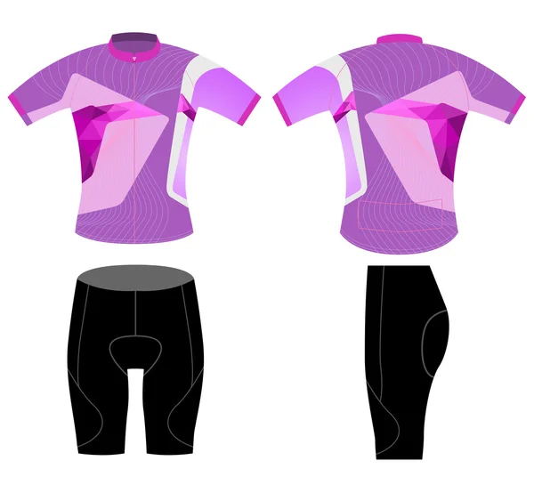 Chaleco ciclismo vector diseño mujer estilo — Vector de stock