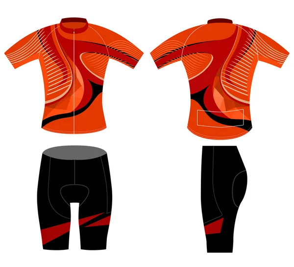 Spor giyim tek tip, Bisiklet yelek tasarımı — Stok Vektör