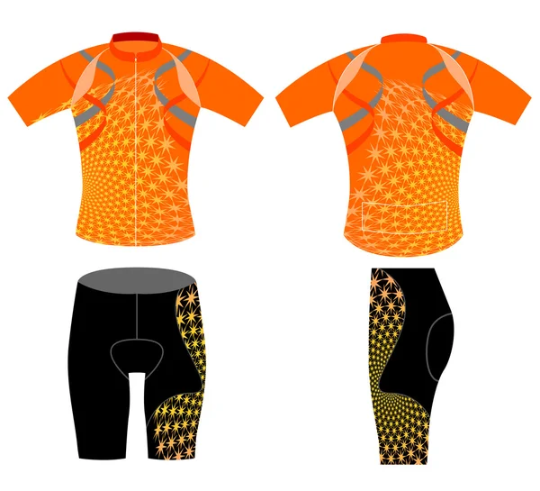 Gilet ciclismo, maglietta grafica abbigliamento sportivo — Vettoriale Stock