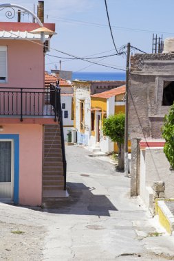 Rhodes köyde dar sokakları