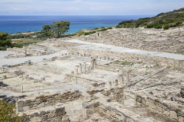 Antik Kamira akropolisi sitesi. Rhodes. 