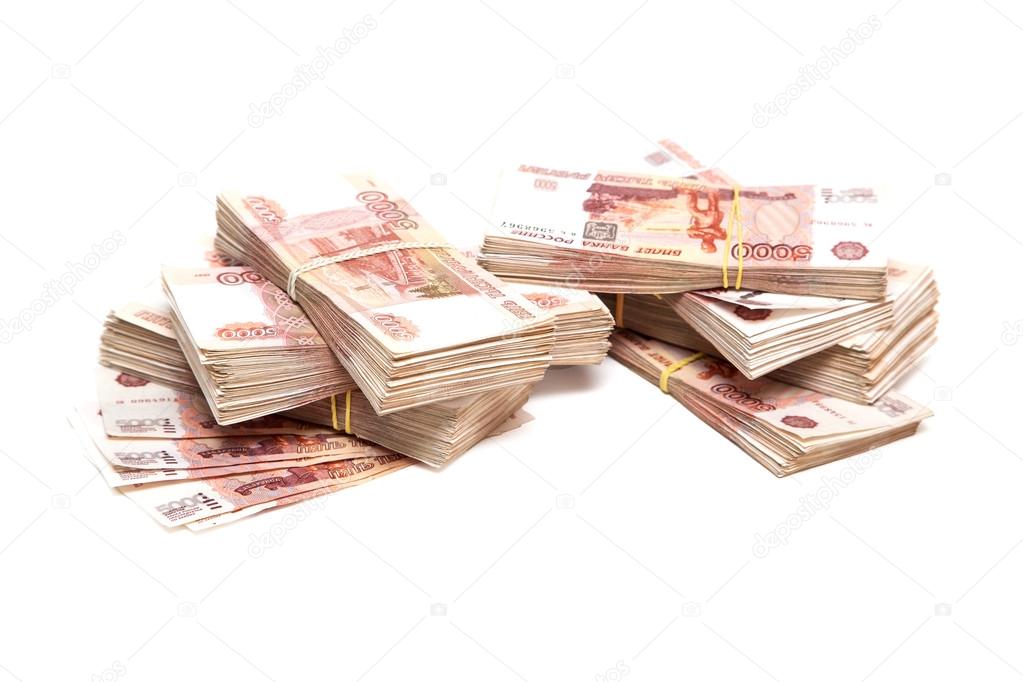 Bundles of Russian money