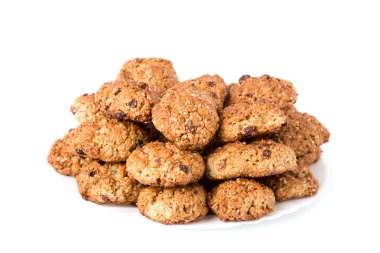 Beyaz bir tabak kurabiye