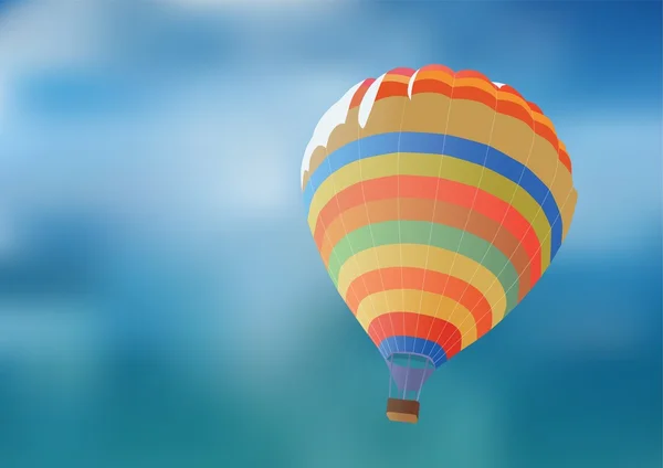 Ballong på en bakgrunden blå himmel. — Stock vektor