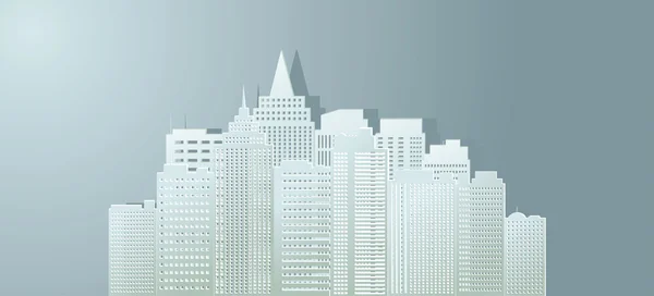 Bina Kağıt şehir dağılımı. — Stok Vektör