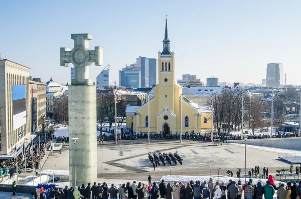 Tallinn, Estonya - 24 Şubat 2013: Inde günün kutlama — Stok fotoğraf