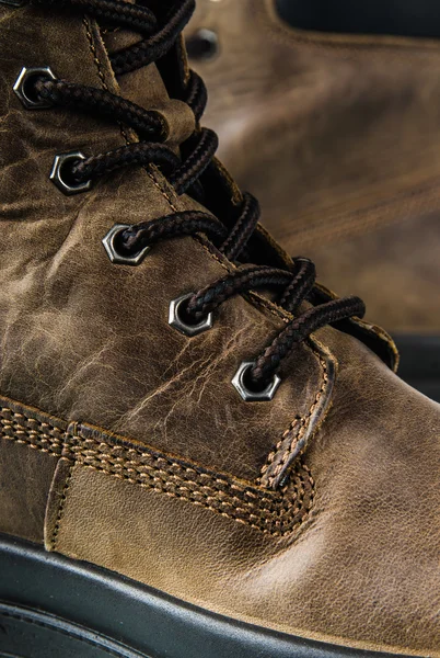 Fragment Leather Winter Boot — Stock Photo, Image