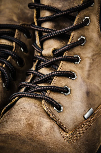 Fragment Leather Winter Boot — Stock Photo, Image