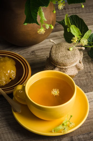 Still life with linden tea and honey Stock Image