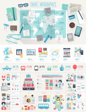 Seyahat Infographic ayarla 