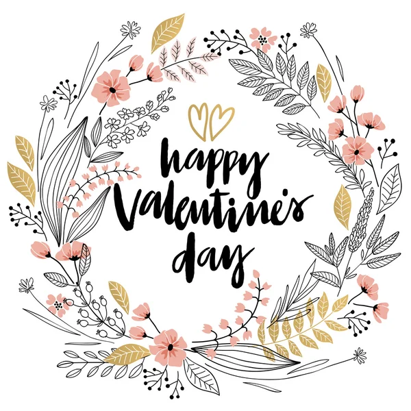 Valentine's Day Lettering Design Set - dessiné à la main . — Image vectorielle