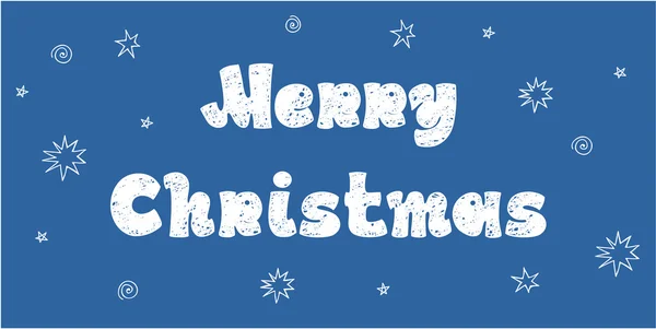 Merry Christmas hand lettering — Stock Vector
