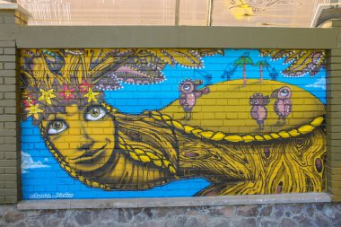 Sokak sanatı panel Zonenkinder toplu grafiti sanatçıları tarafından