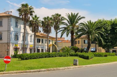 Binalar doğum Via Garibaldi küçük kasabada Vada, İtalya