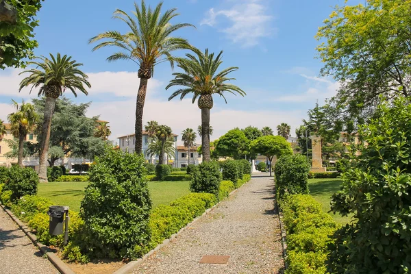 Lege steegje in het stadspark. Vada, Italië — Stockfoto