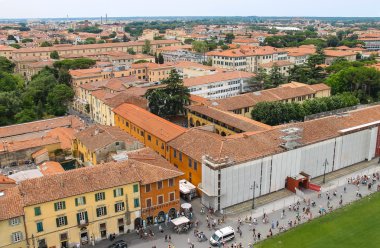 Eski kenti Leaning Tower Pisa, İtalya