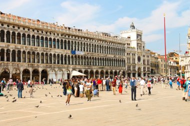  turistler piazza San marco, Venedik, İtalya