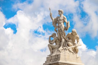 heykellerin victor bir anıt olarak emmanuel II. Piazza venezia, rom