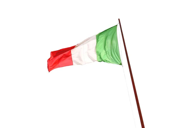 Drapeau de l'Italie isolé sur fond blanc — Photo