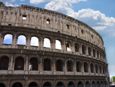 Roma, İtalya 'daki Colosseum kalıntıları.