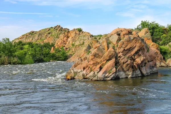 The rapids on a small river in Ukraine — Stock Photo, Image