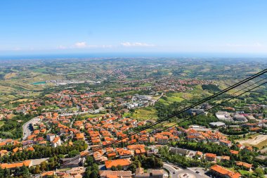 San Marino Kalesi köyden görünümünü. Republi