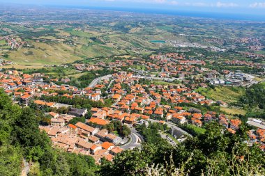 San Marino Kalesi köyden görünümünü. Republi